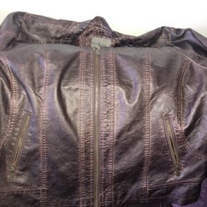 Dark brown leather like jacket